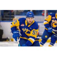 Defenceman John Babcock with the Saskatoon Blades