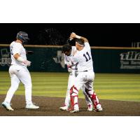 Cleburne Railroaders' Jaxx Groshans celebrates win