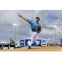 Tampa Tarpons' Carlos Lagrange on the mound