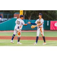 Charleston RiverDogs exchange congratulations