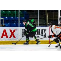 Defenseman Easton Kovacs with the Prince Albert Raiders