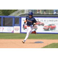 Drew Gilbert of the Syracuse Mets rounds the bases