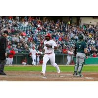 Miles Simington scores for the Winnipeg Goldeyes