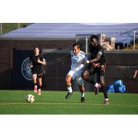 Chattanooga FC battles for the ball against Atlanta United 2