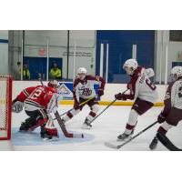 Peterborough Petes look for a score against the Niagara IceDogs