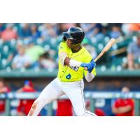 Columbia Fireflies' Derlin Figueroa at bat