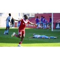 Chicago Fire FC II reacts after a goal against Philadelphia Union II