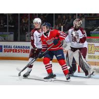 Peterborough Petes goaltender Zach Bowen vs. the Oshawa Generals