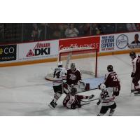 Peterborough Petes goaltender Easton Rye vs. the Niagara IceDogs