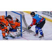 Wichita Thunder forward Peter Bates looks for a goal vs. the Fort Wayne Komets