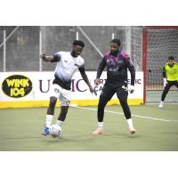 St. Louis Ambush defender Mohamed Ndiaye (right) vs. the Harrisburg Heat