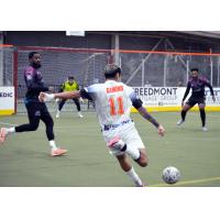 St. Louis Ambush defend against the Harrisburg Heat