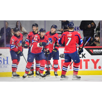 Springfield Thunderbirds'Samuel Johannesson, Samuel Johannesson, and Leo Loof on game night