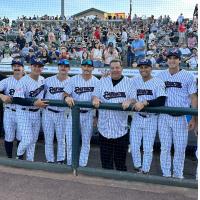 Somerset Patriots with Sopranos star Steve Schirripa