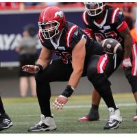 Calgary Stampeders offensive lineman Kyle Saxelid