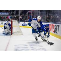 Syracuse Crunch defend against the Toronto Marlies