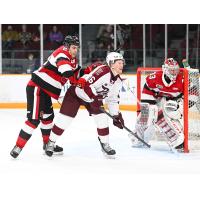 Peterborough Petes right wing Brady Stonehouse looks for a score vs. the Ottawa 67's