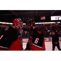 Kansas City Monarchs' Jack LaFontaine and Justin MacPherson