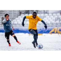 Junior Etou of the Pittsburgh Riverhounds vs. Columbus Crew 2