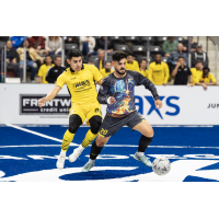 Milwaukee Wave's Alex Sanchez and San Diego Sockers' Gabriel Costa on game night