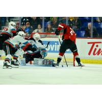 Vancouver Giants battle the Kelowna Rockets