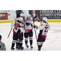 South Carolina Stingrays gather following a goal