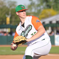 Pitcher Tyler Palm with the East Side Diamond Hoppers