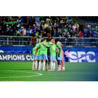 Sounders FC huddle