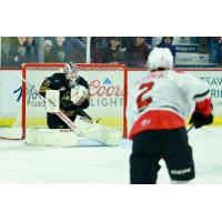 Vancouver Giants goaltender Burke Hood vs. the Prince George Cougars