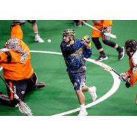 Holden Cattoni of the Georgia Swarm (center) vs. the New England Black Wolves
