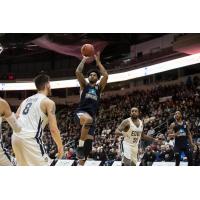 Halifax Hurricanes forward Jordan Washington shoots against the St. John's Edge