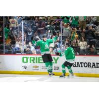 Tucson Roadrunners celebrate in St. Patrick's Day jerseys