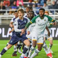 Oakland Roots in action vs. Monterey Bay FC
