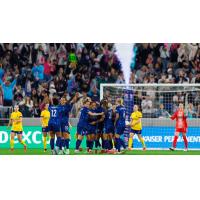 San Diego Wave FC celebrates win