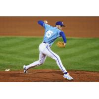 Pitcher Evan Sisk with the Omaha Storm Chasers