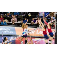 Omaha Supernovas outside hitter Brooke Nuneviller eyes the ball