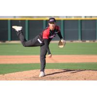 Pitcher Koki Togashi with the Asian Breeze winter ball team