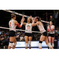 Columbus Fury celebrate a point