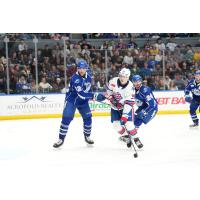 Syracuse Crunch center Jack Finley vs. the Rochester Americans